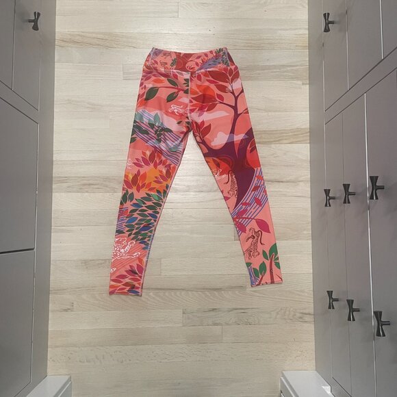 Jessie Zhao High Waist Yoga Leggings In Crossing Red Medium - Picture 6 of 9